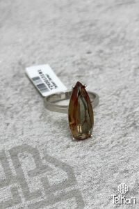 Uzun Damla Model Sultan Taşlı Gümüş Yüzük