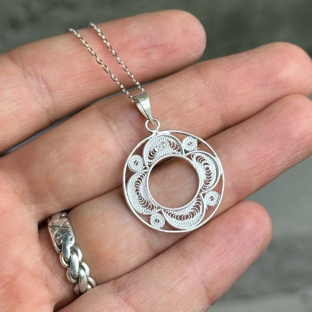 925 Ayar Telkari Gümüş Kolye