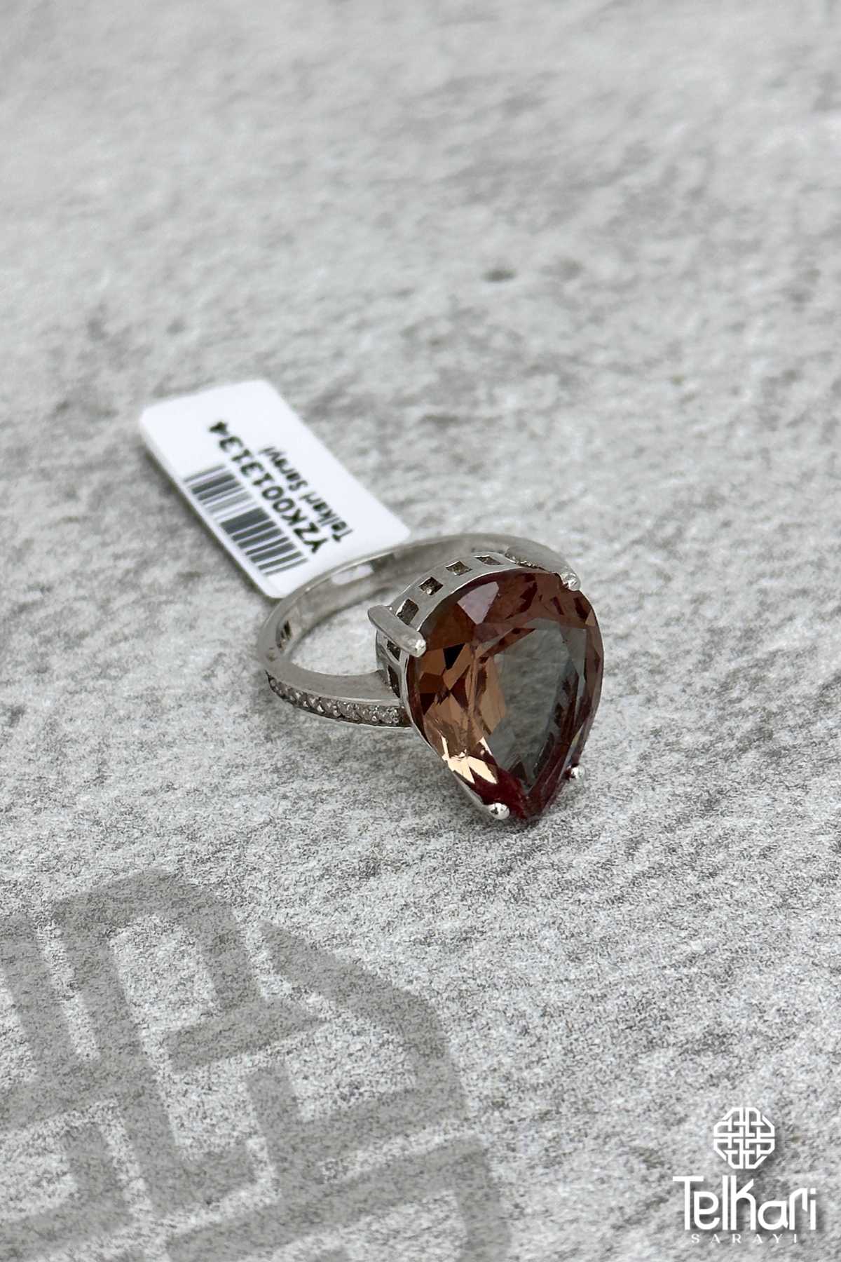 Sıra Taşlı Damla Model Renk Değiştiren Sultan Taşlı Gümüş Yüzük