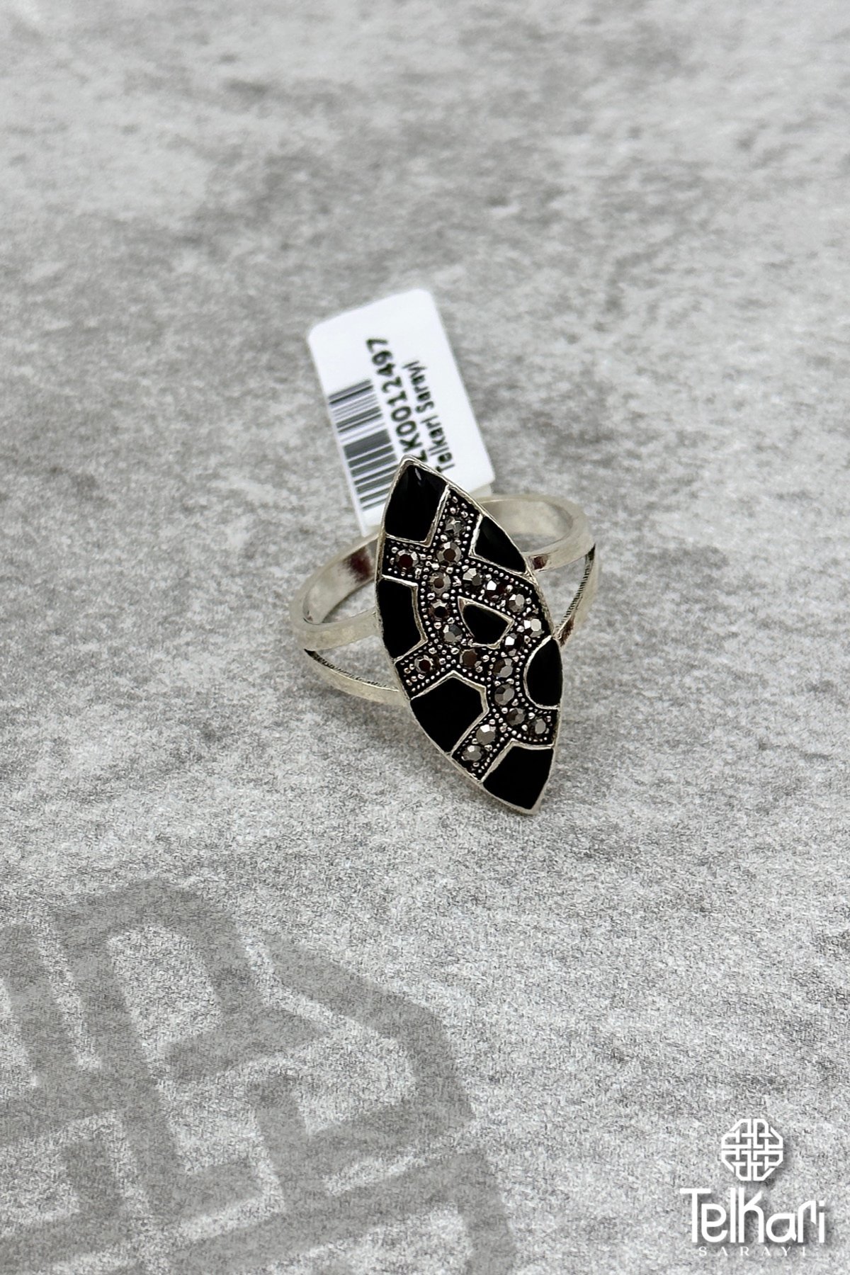 Onix Taşlı Gümüş Markazit Yüzük