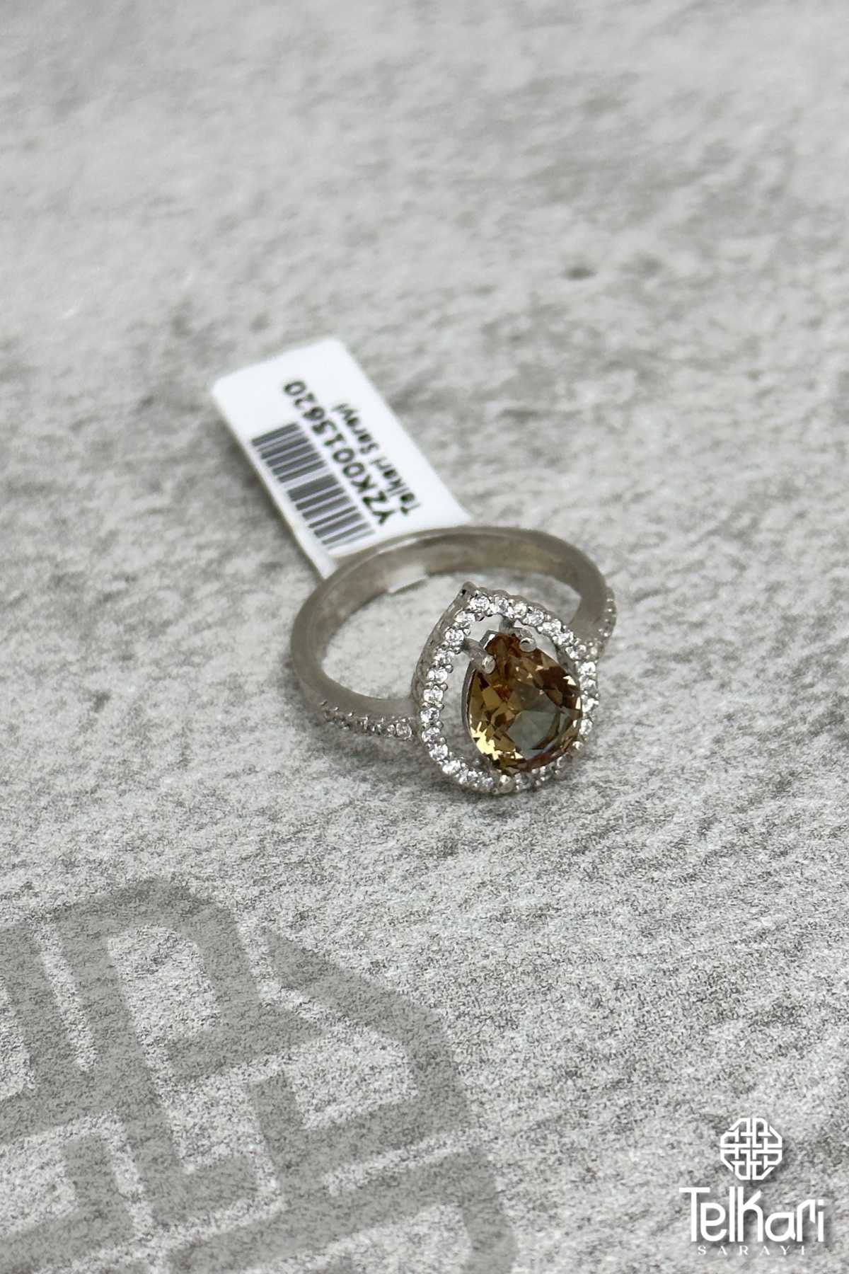 Damla Model Renk Değiştiren Sultan Taşlı Gümüş Yüzük