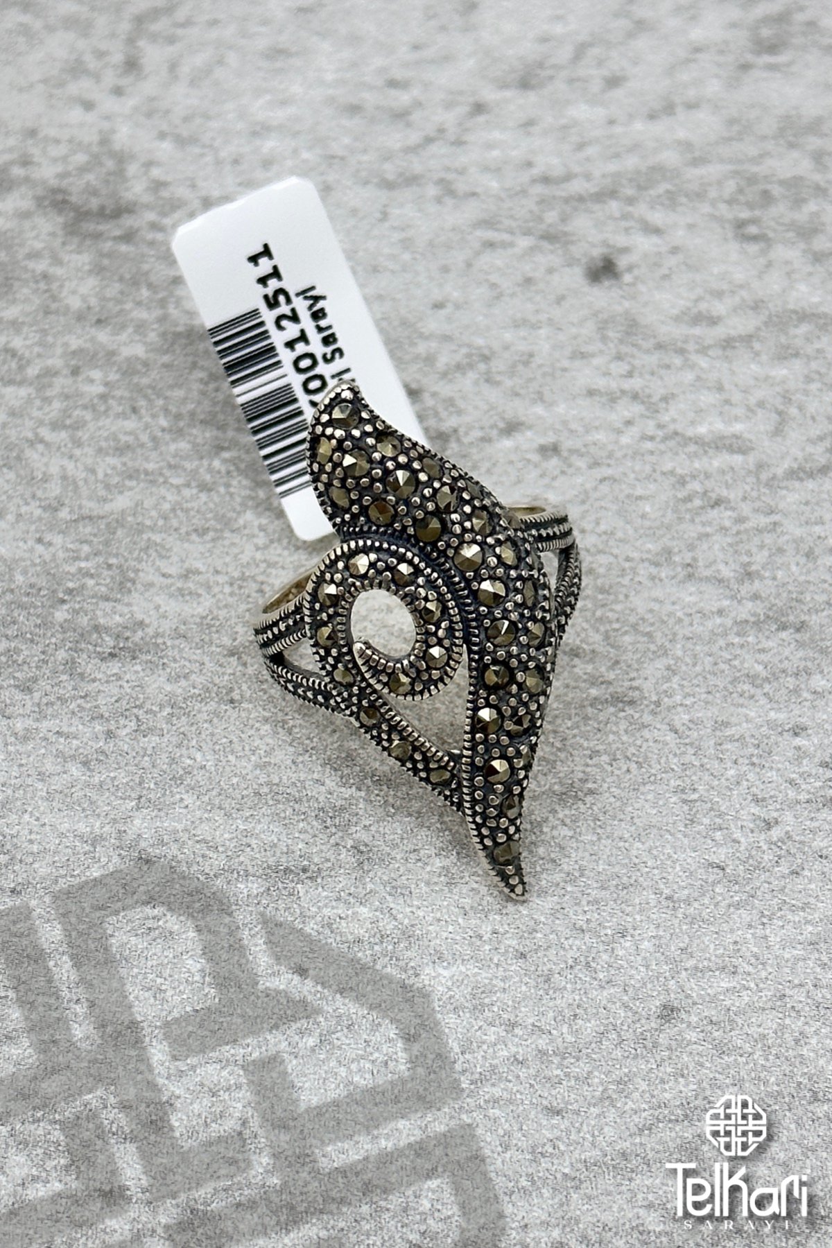 Taşlı Gümüş Markazit Yüzük