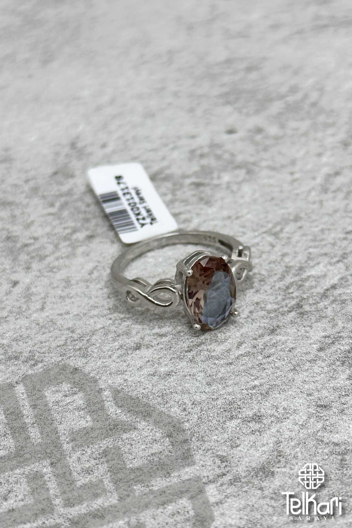 Sonsuzluk Detaylı Renk Değiştiren Sultan Taşlı Gümüş Yüzük