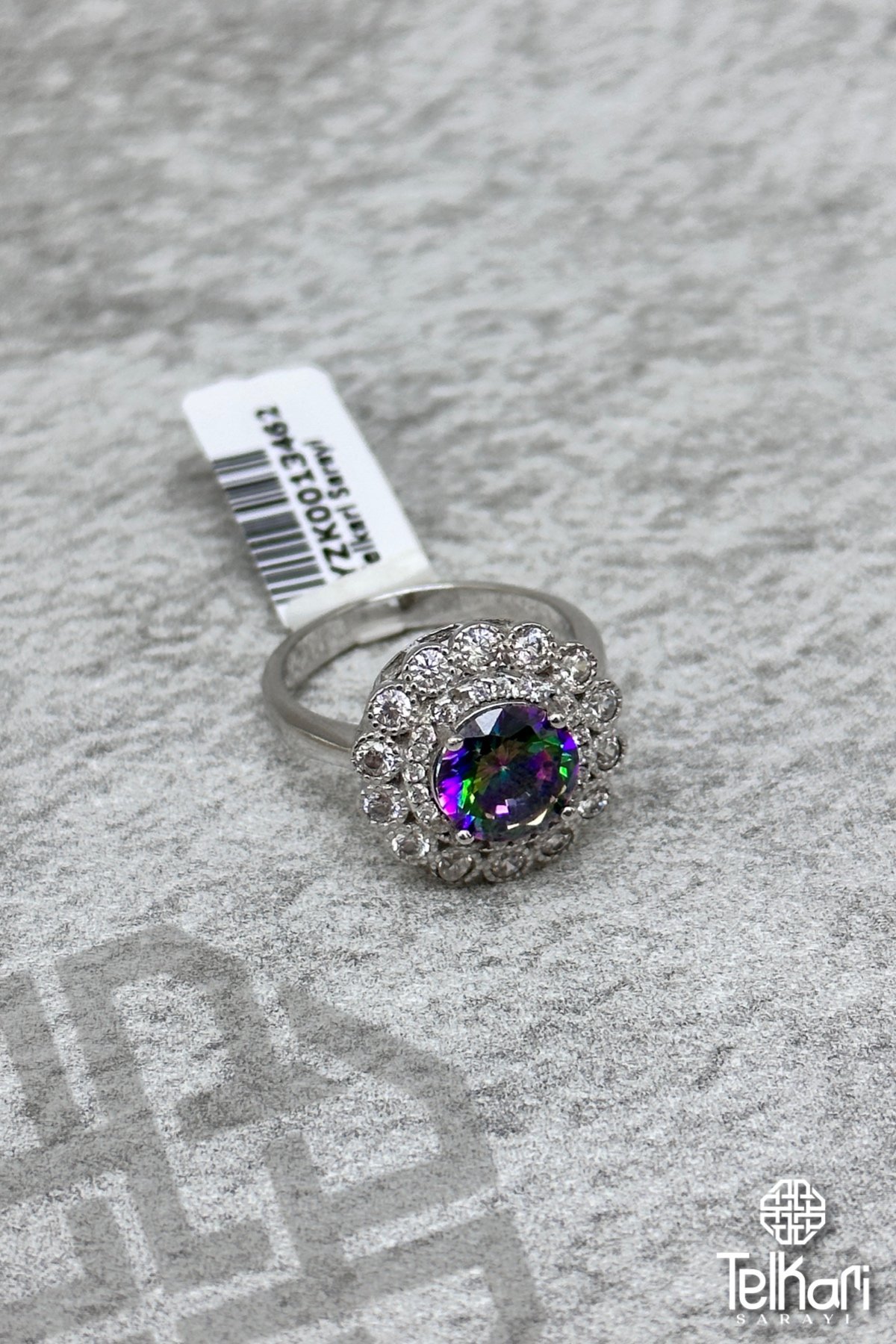 Çiçek Model Pırlanta Serisi Gümüş Yüzük