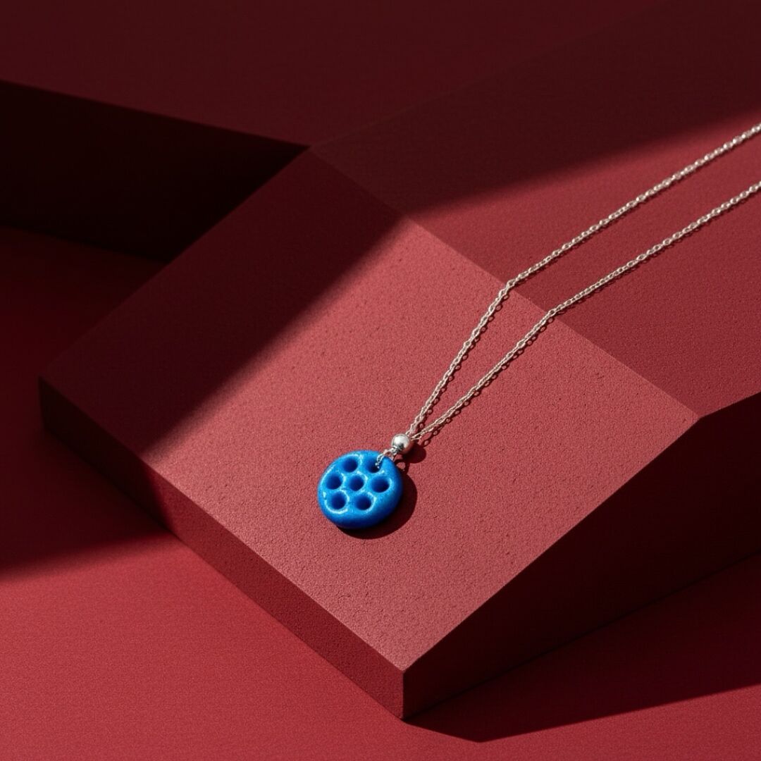 Özel Tasarım Süryani Nazar Boncuğu Gümüş Kolye