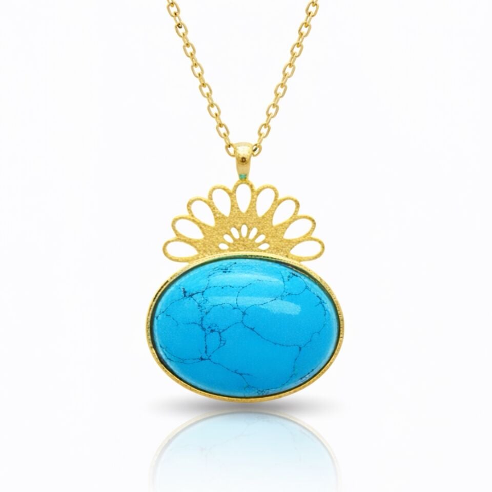 Halef Göz Yaşı Gold Gümüş Kolye