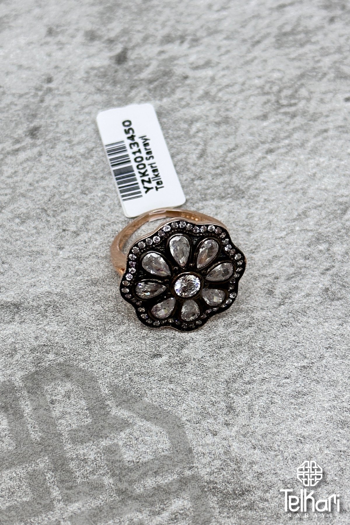 Damla Çiçek Model Rose Gümüş Yüzük