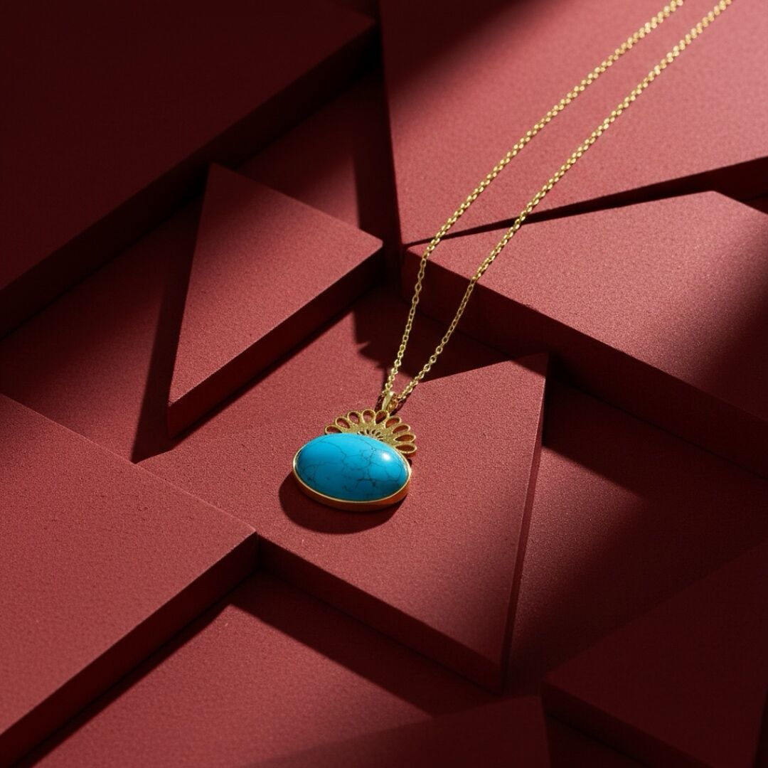 Halef Göz Yaşı Gold Gümüş Kolye