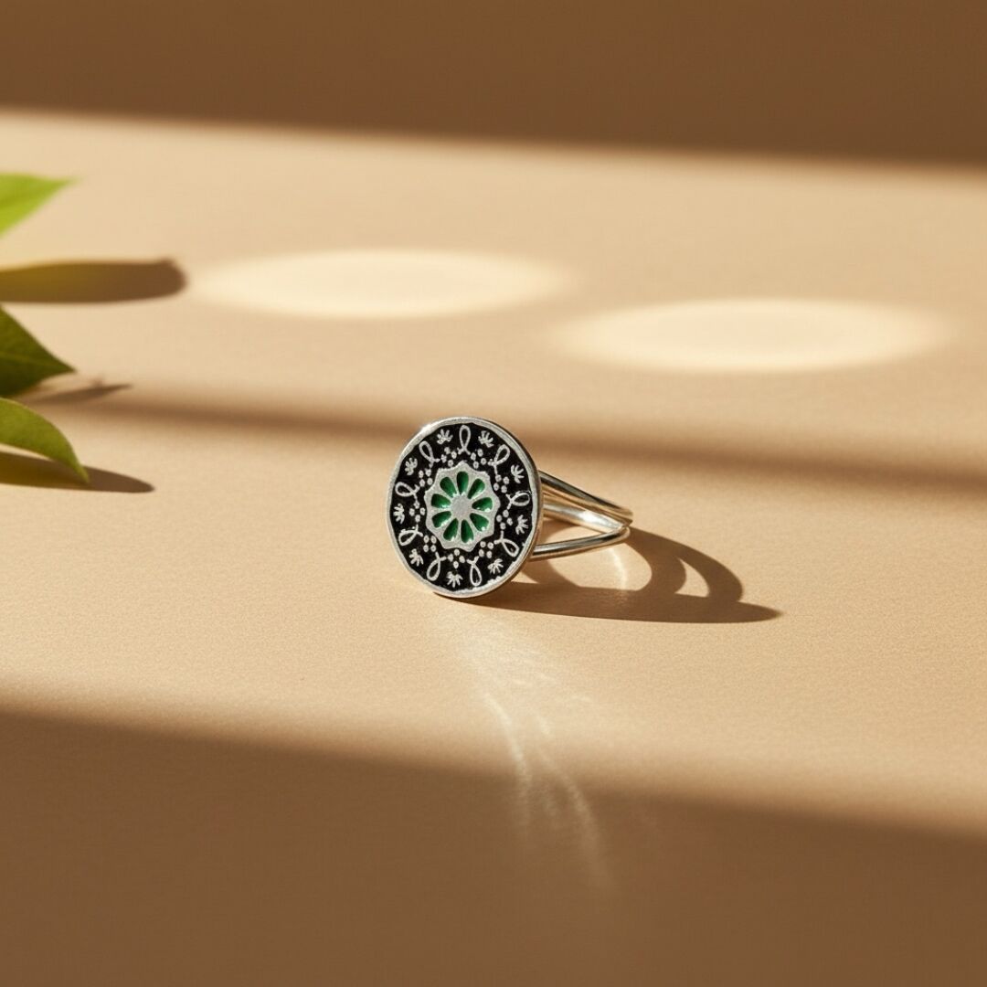 Midyat Hasırı Anadolu Motifli Gümüş Yüzük