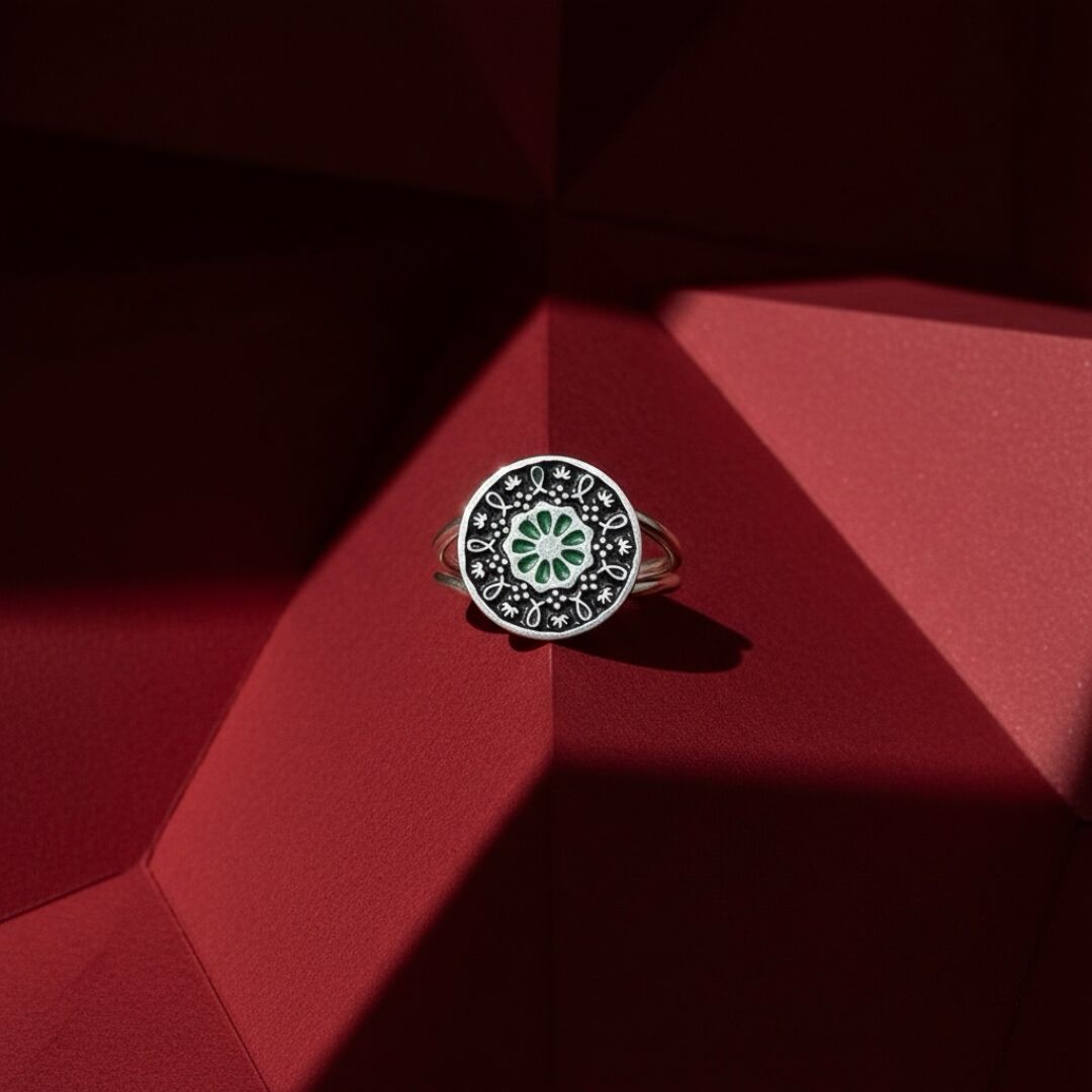 Midyat Hasırı Anadolu Motifli Gümüş Yüzük