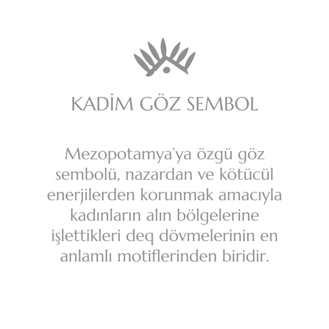 Kadim Göz Sembolü Midyat Hasırı Kadın Gümüş Bileklik