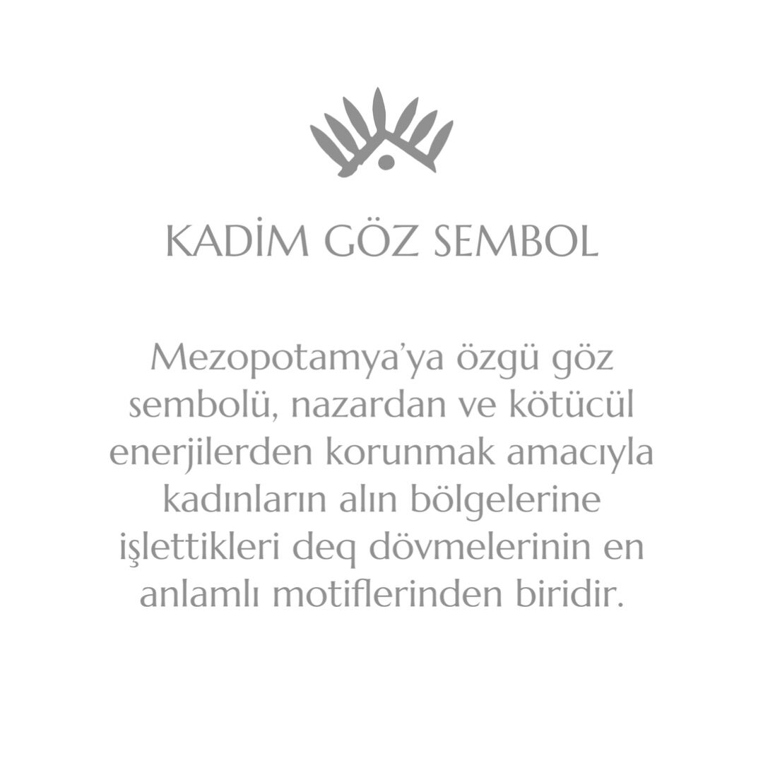 Kadim Göz Sembolü Midyat Hasırı Kadın Gümüş Bileklik