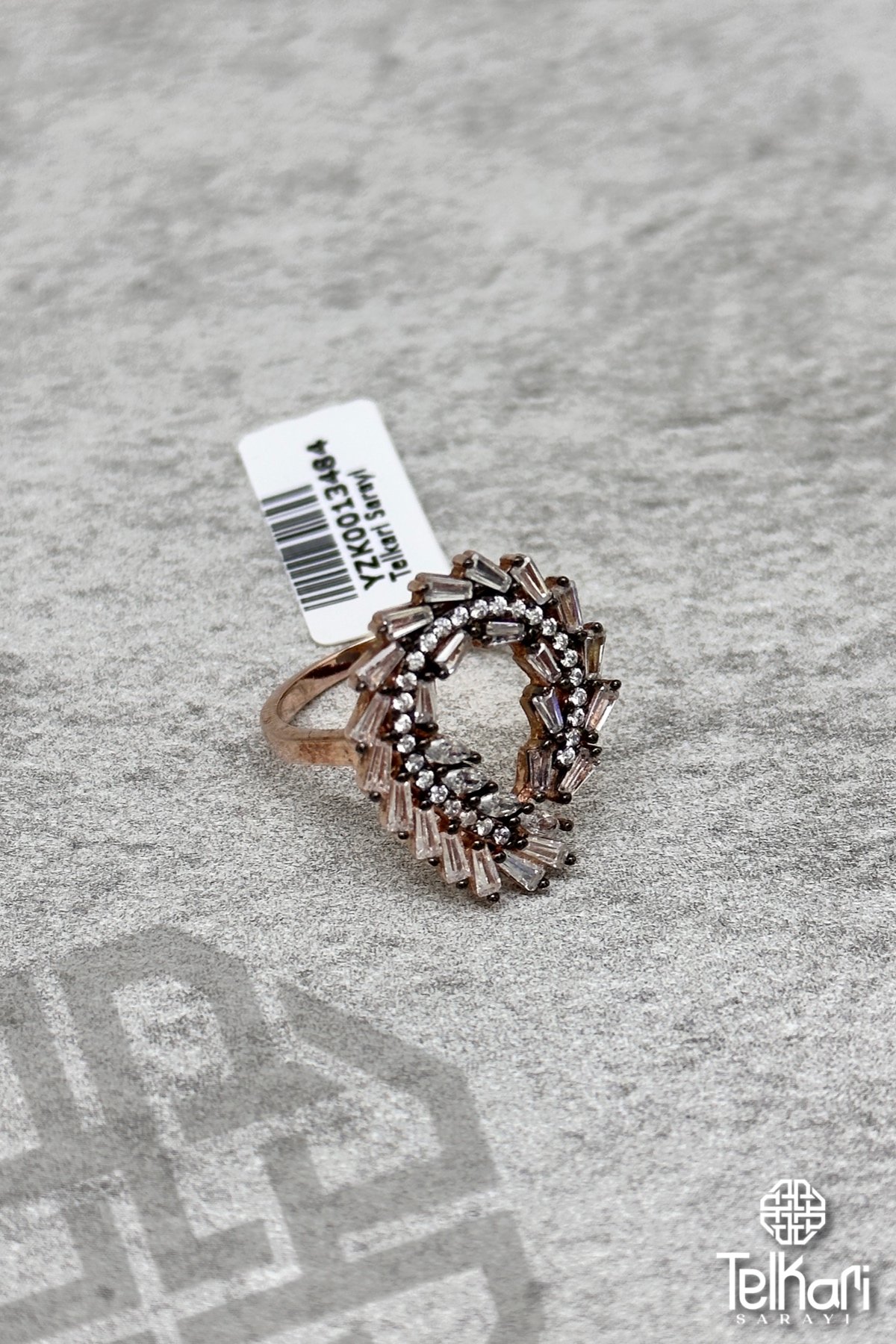 Zikzak Model Rose Gümüş Yüzük