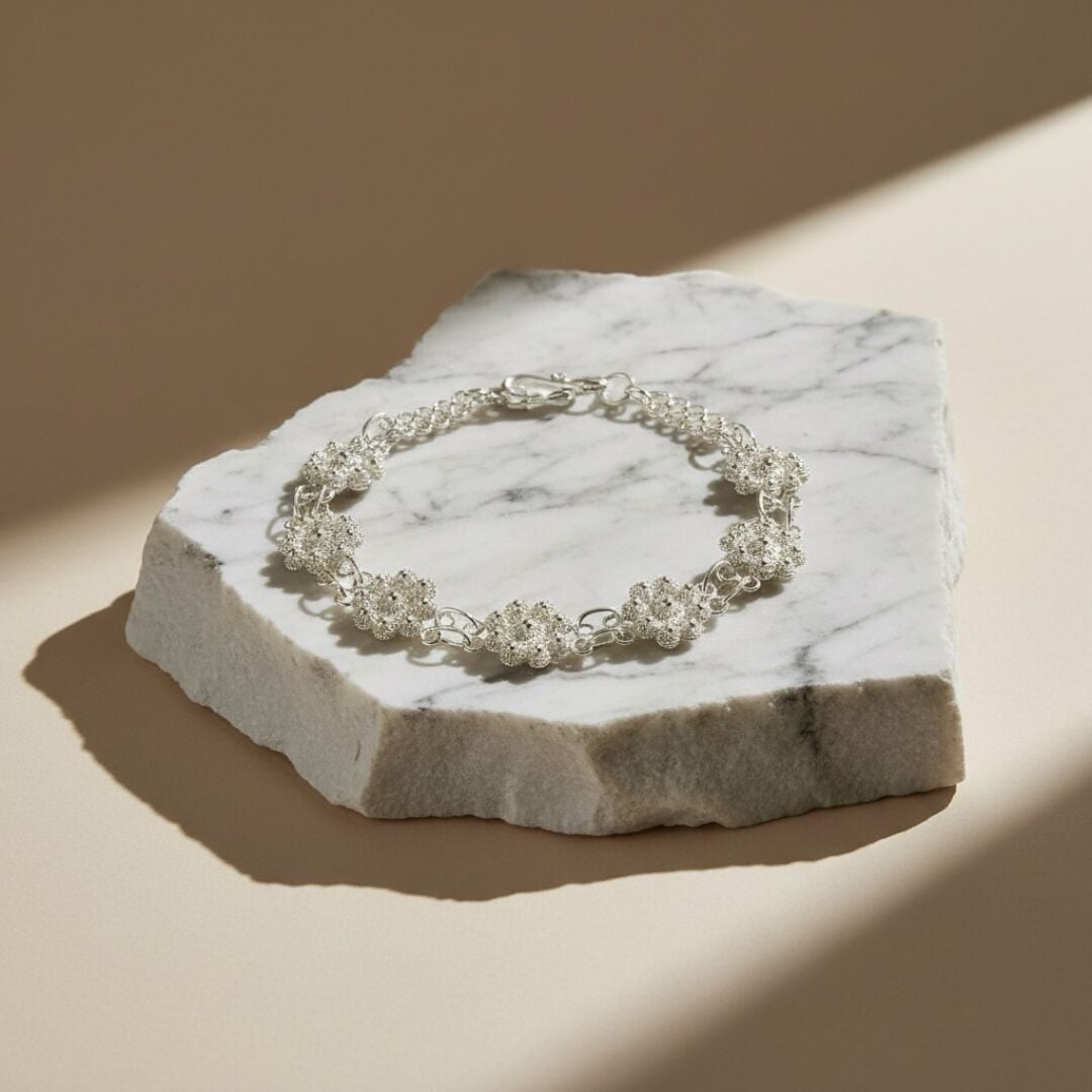 Bereket Model Telkari Elişi Kadın Gümüş Bileklik