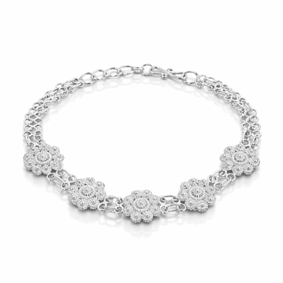 Bereket Model Telkari Elişi Kadın Gümüş Bileklik