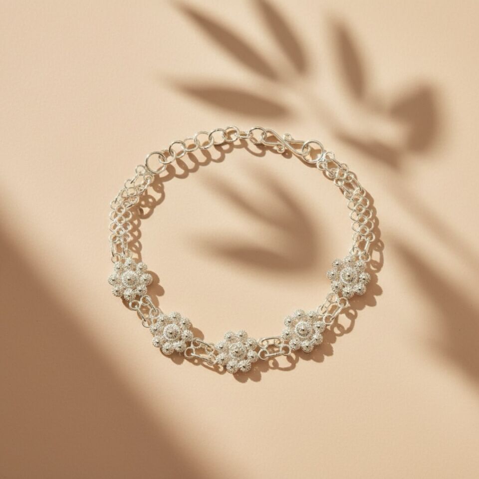 Bereket Model Telkari Elişi Kadın Gümüş Bileklik