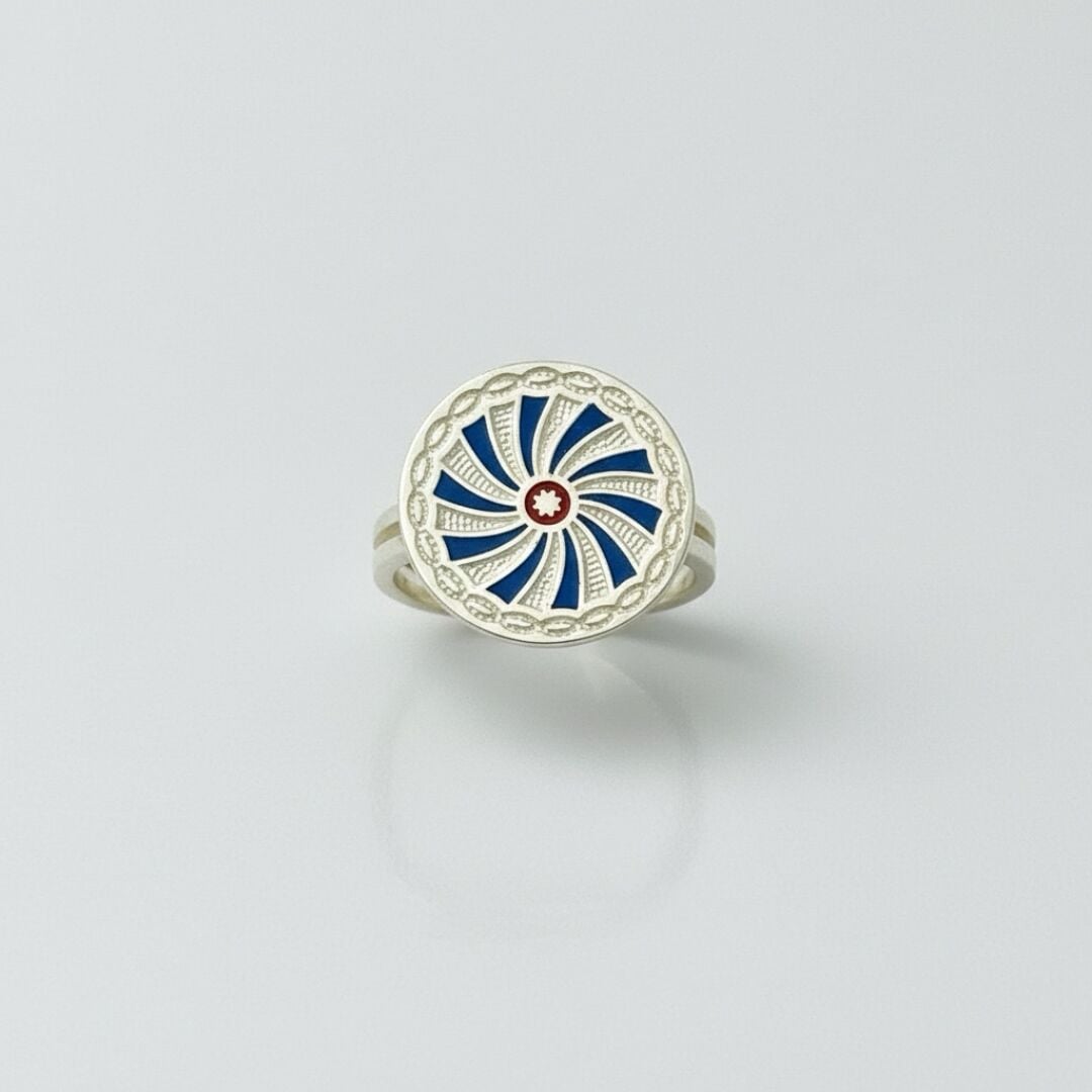 Midyat Hasırı Mine İşlemeli Gümüş Yüzük