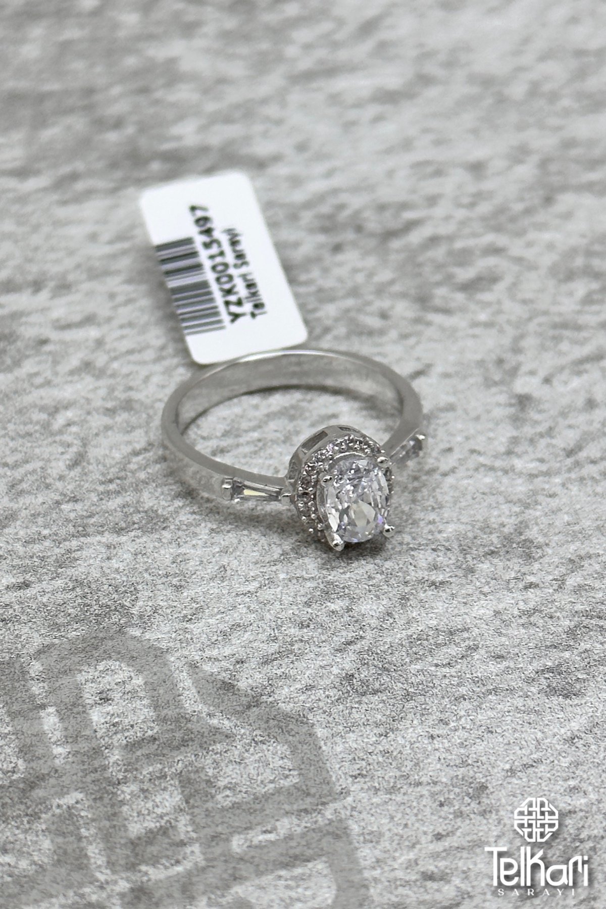 Taşlı Baget Gümüş Yüzük