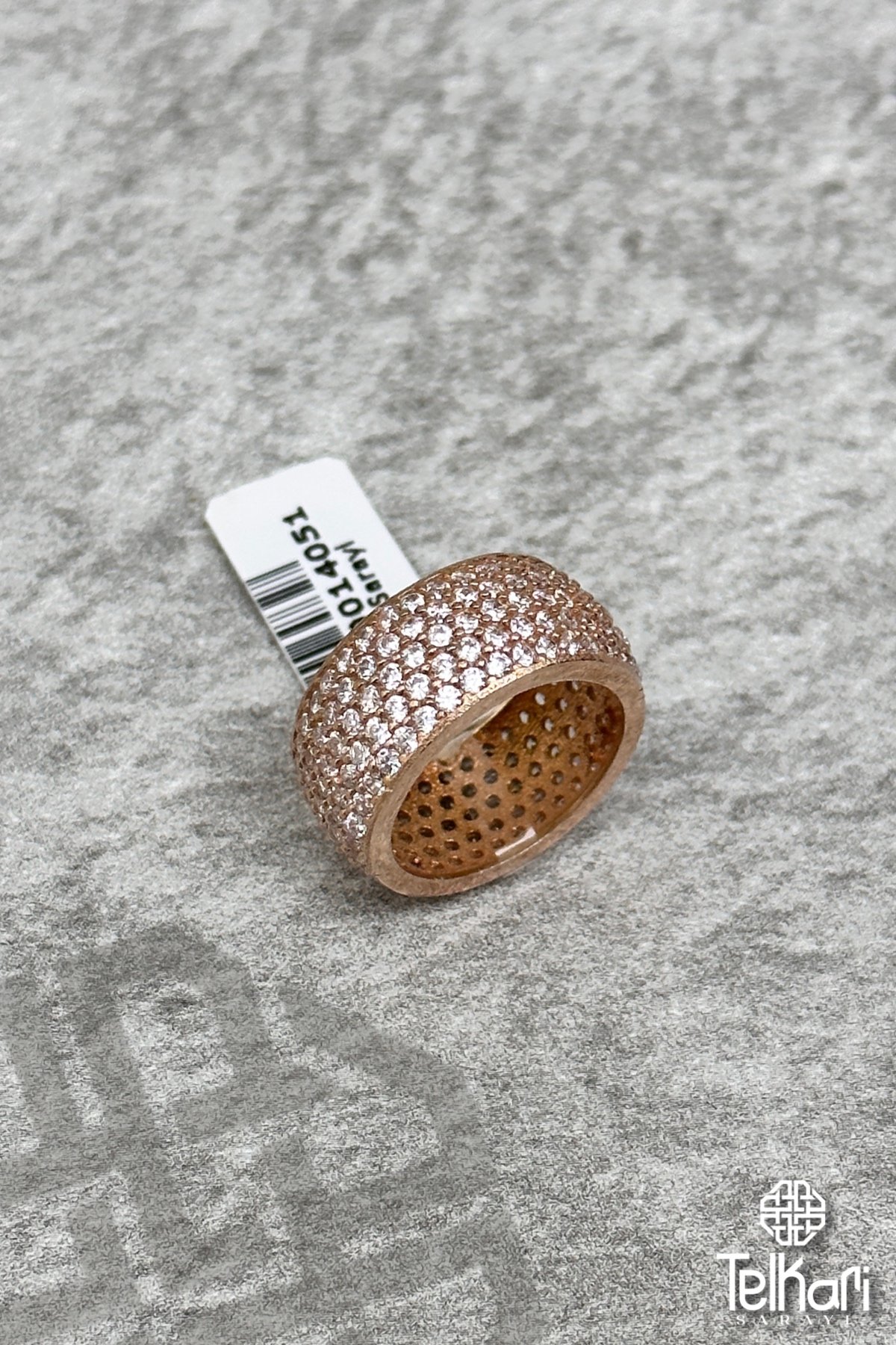 5 sıralı Tamtur Taşlı Rose Gümüş Yüzük