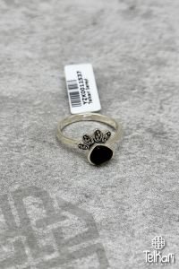 Kalp Tasarım Onix Taşlı Gümüş Yüzük