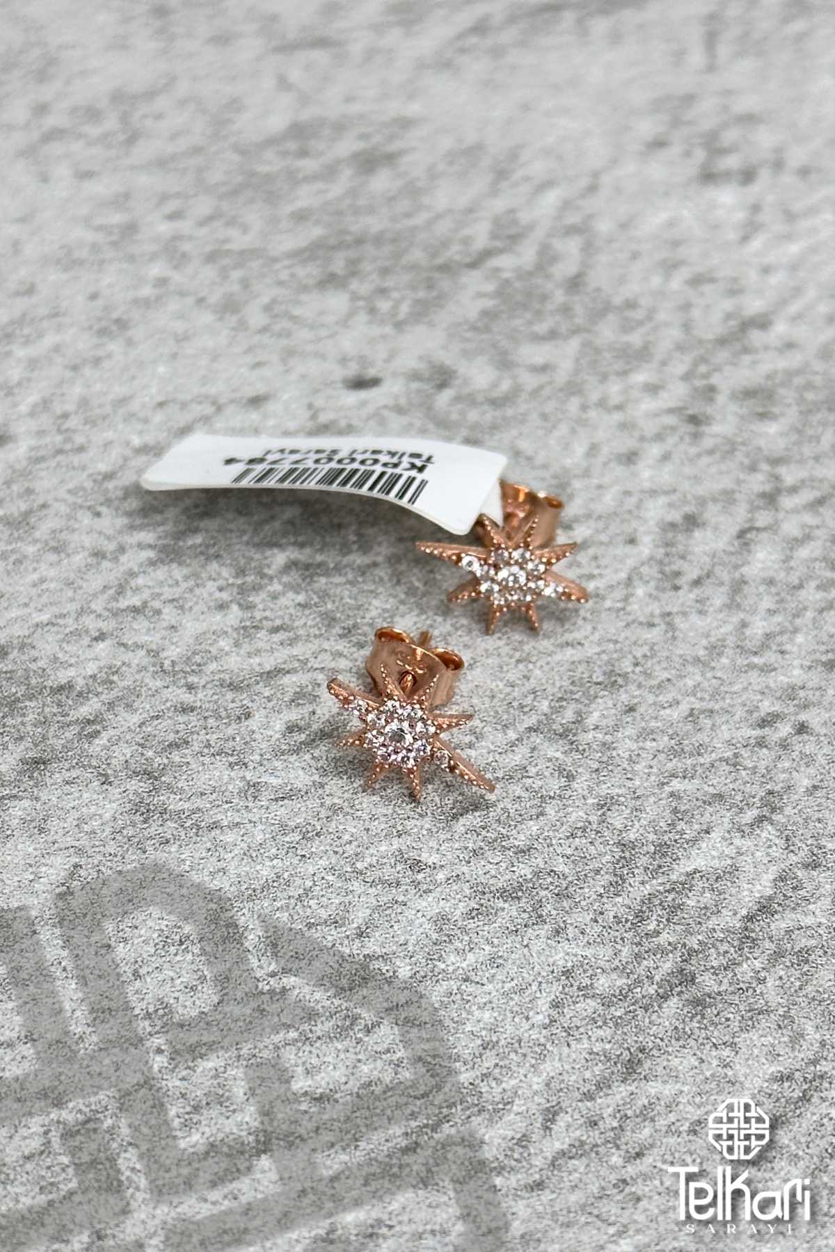 Şimşek Rose Gümüş Küpe