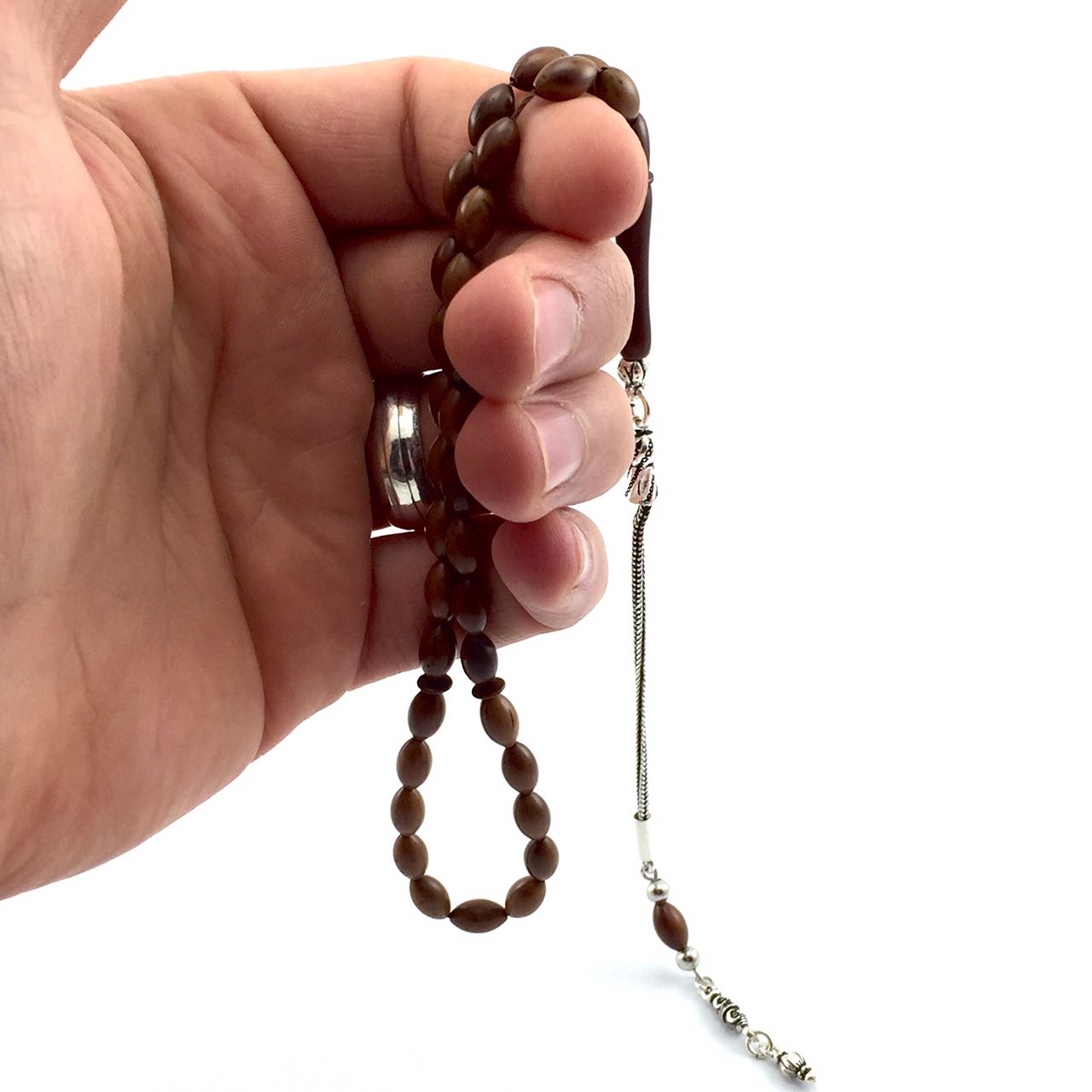 925 Gümüş Püsküllü Kuka Tesbih