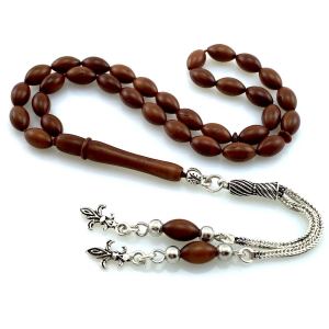 Çift Kamçalı Gümüş Püsküllü Kuka Tesbih