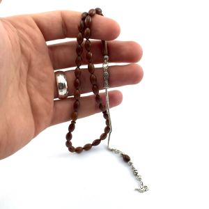 Gümüş Tuğra Uzun Püsküllü Kuka Tesbih