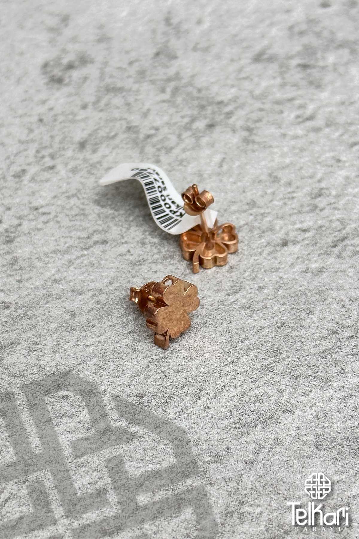 Yonca Model Rose Gümüş Küpe