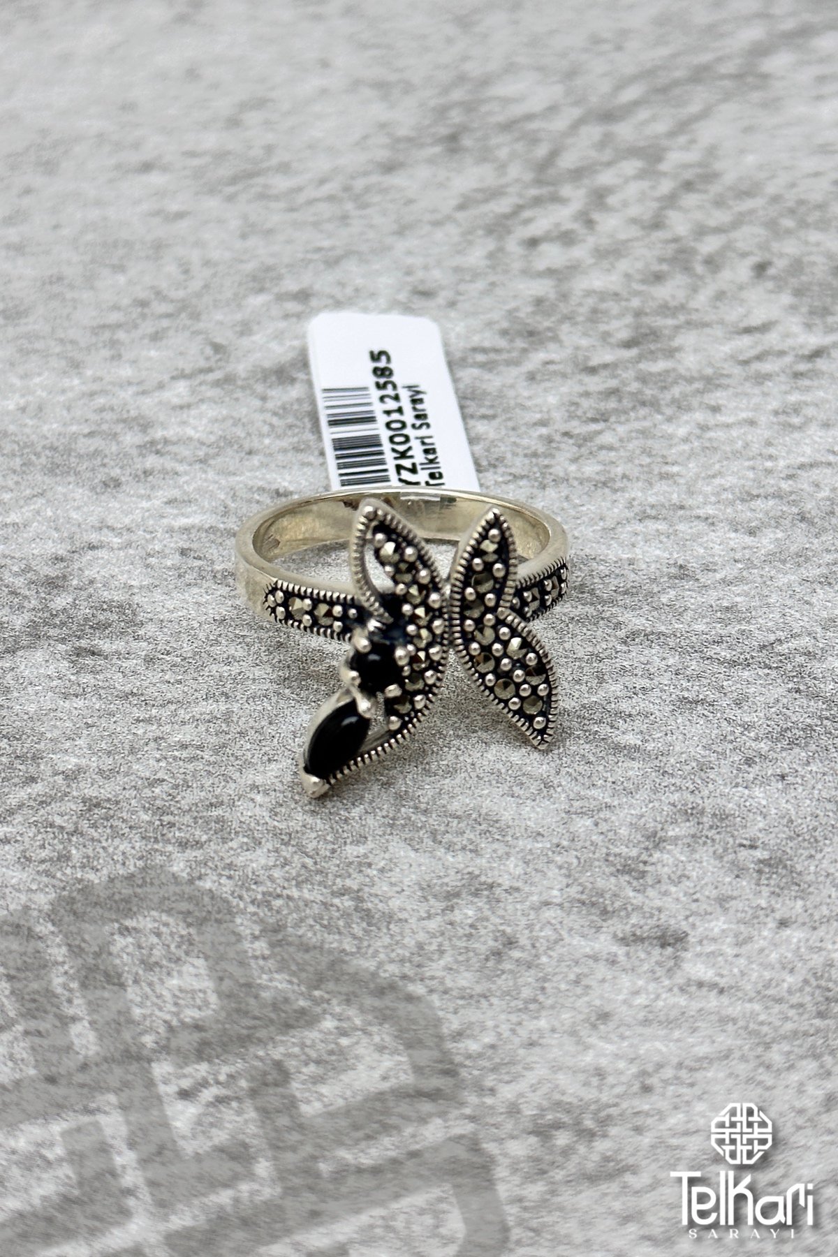 Kelebek Model Markazit Gümüş Yüzük