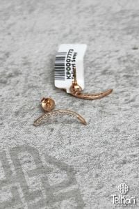 Sıra Taşlı Rose Gümüş Küpe