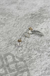 Taşlı Gümüş Küpe