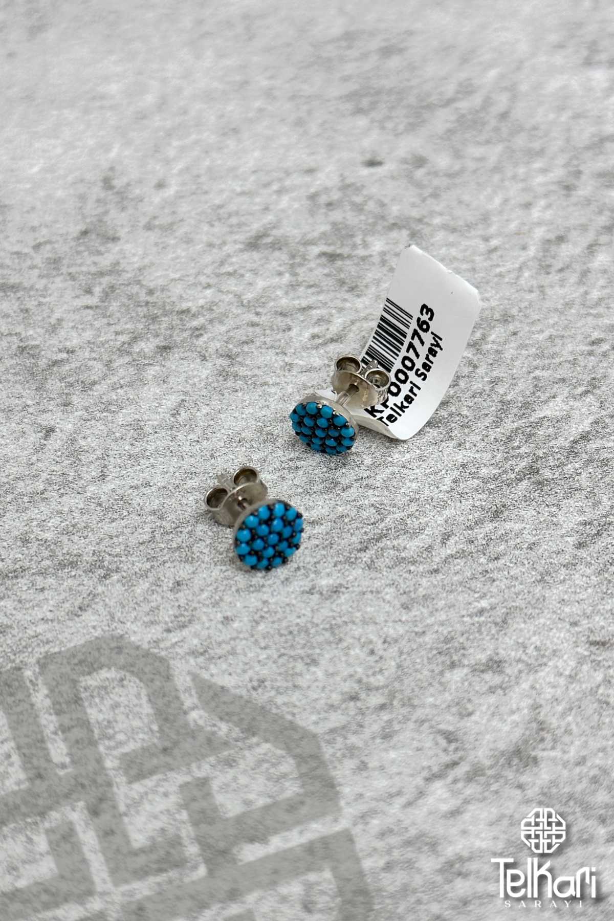 Firuze Taşlı Gümüş Küpe