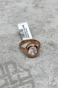 İri Tektaş Rose  Gümüş Yüzük