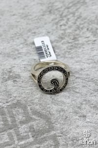 Dalga Model Gümüş Markazit Yüzük