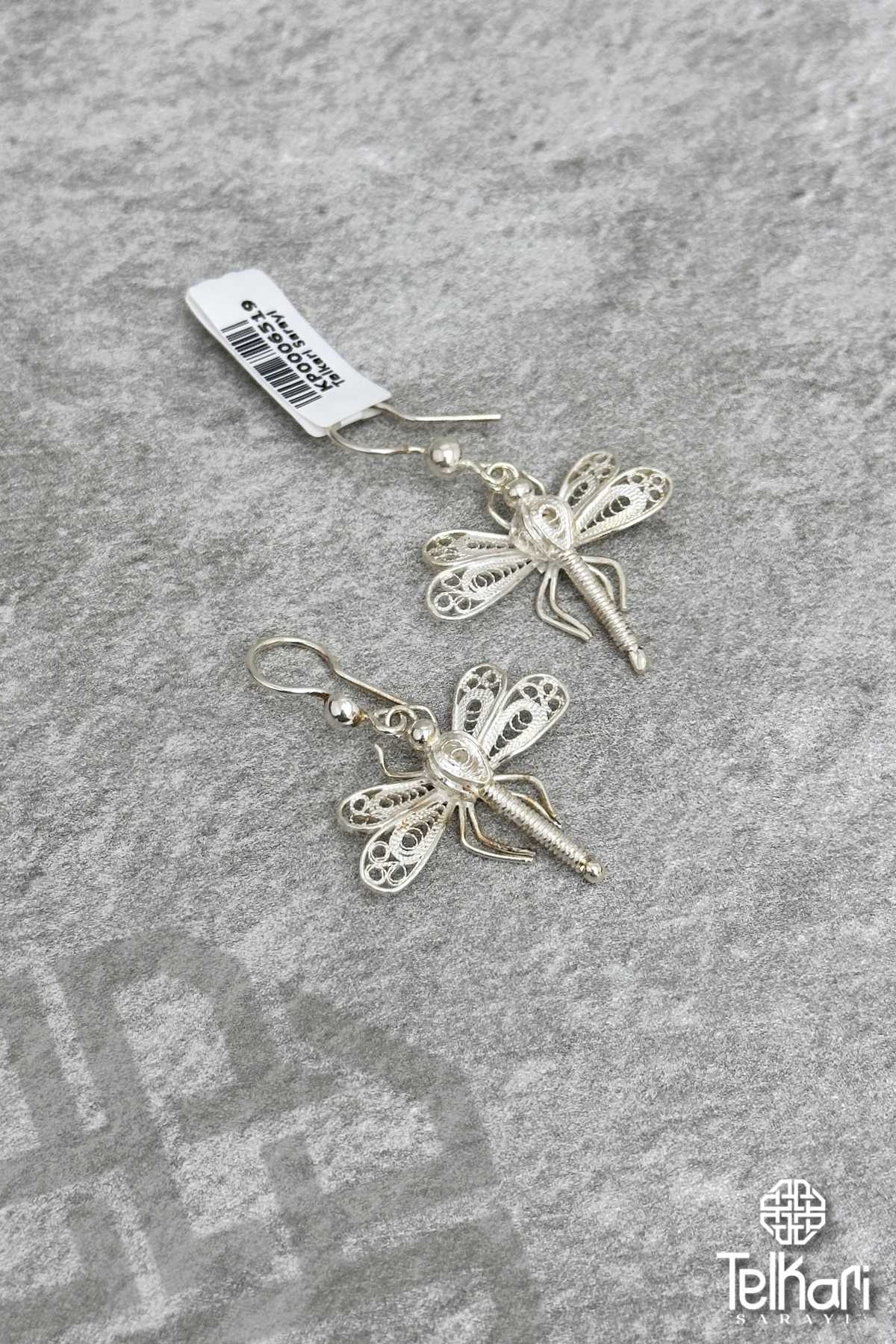 Yusufçuk Model Sallantılı Telkari Gümüş Küpe