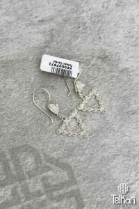 Üçgen Model Sallantılı Telkari Gümüş Küpe