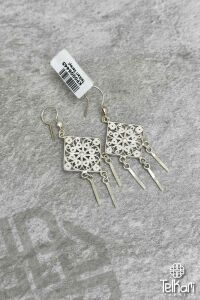 El İşçiliği Sallantılı Telkari Gümüş Küpe