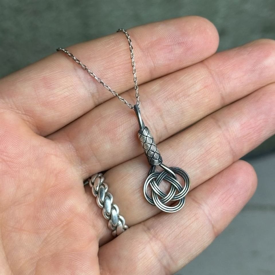 Küçük Boy 1000 Ayar Oksitli Kazaziye Gümüş Kolye