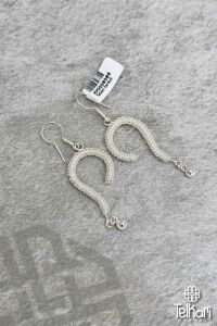 Soru İşareti Model Sallantılı Telkari Gümüş Küpe