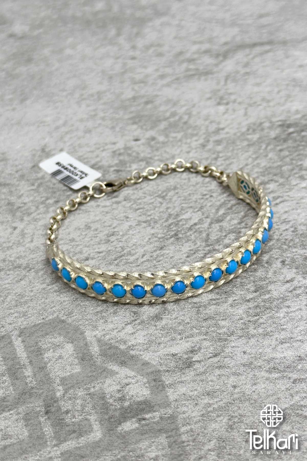 Firuze Taşlı Gümüş Bileklik