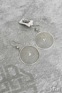 Örgü Model Sallantılı Telkari Gümüş Küpe