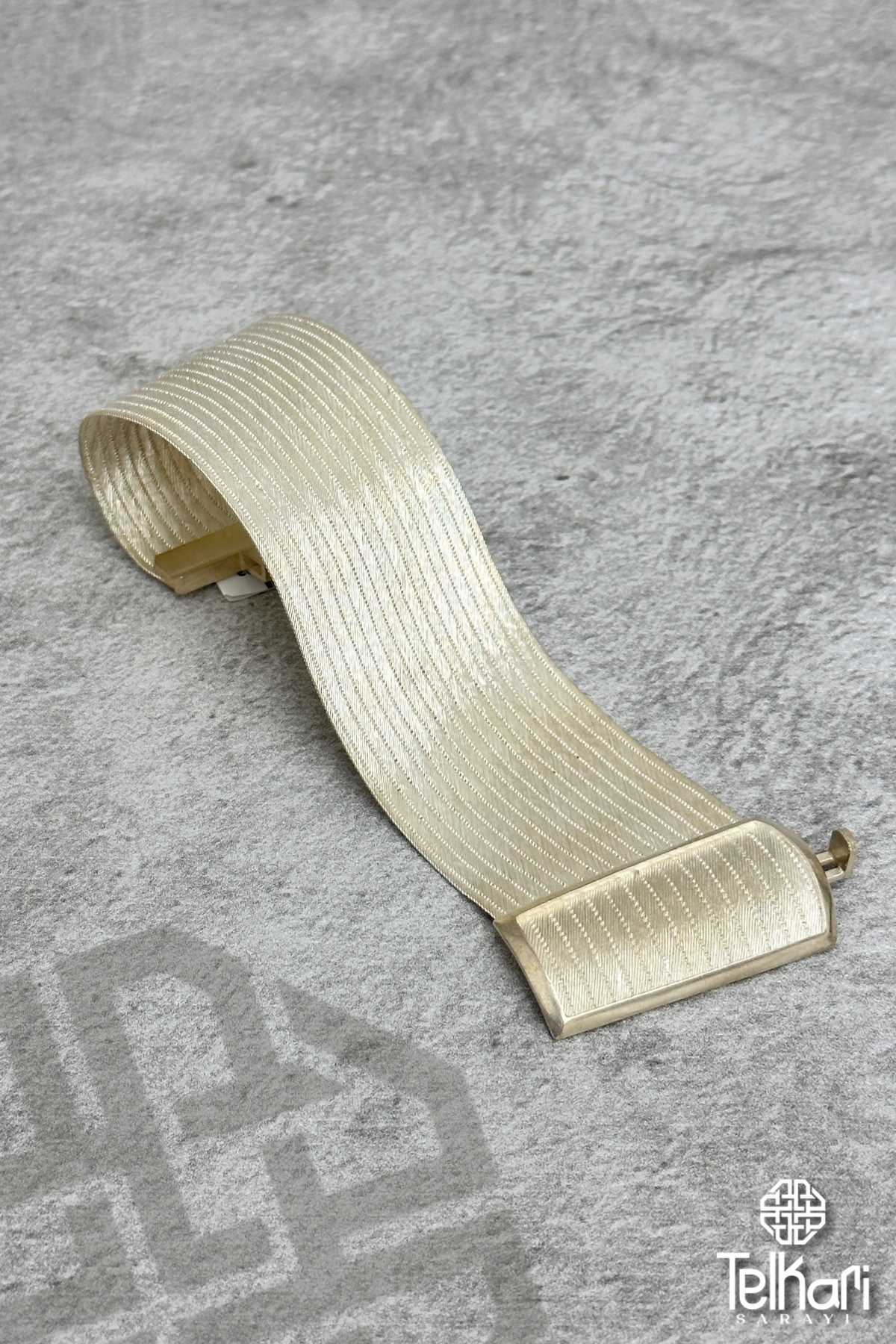 Kalın Trabzon Hasırı Gümüş Bileklik