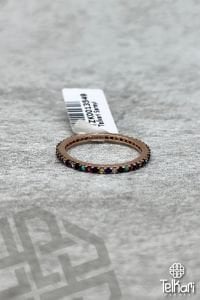 Gökkuşağı Taşlı Rose Gümüş Yüzük