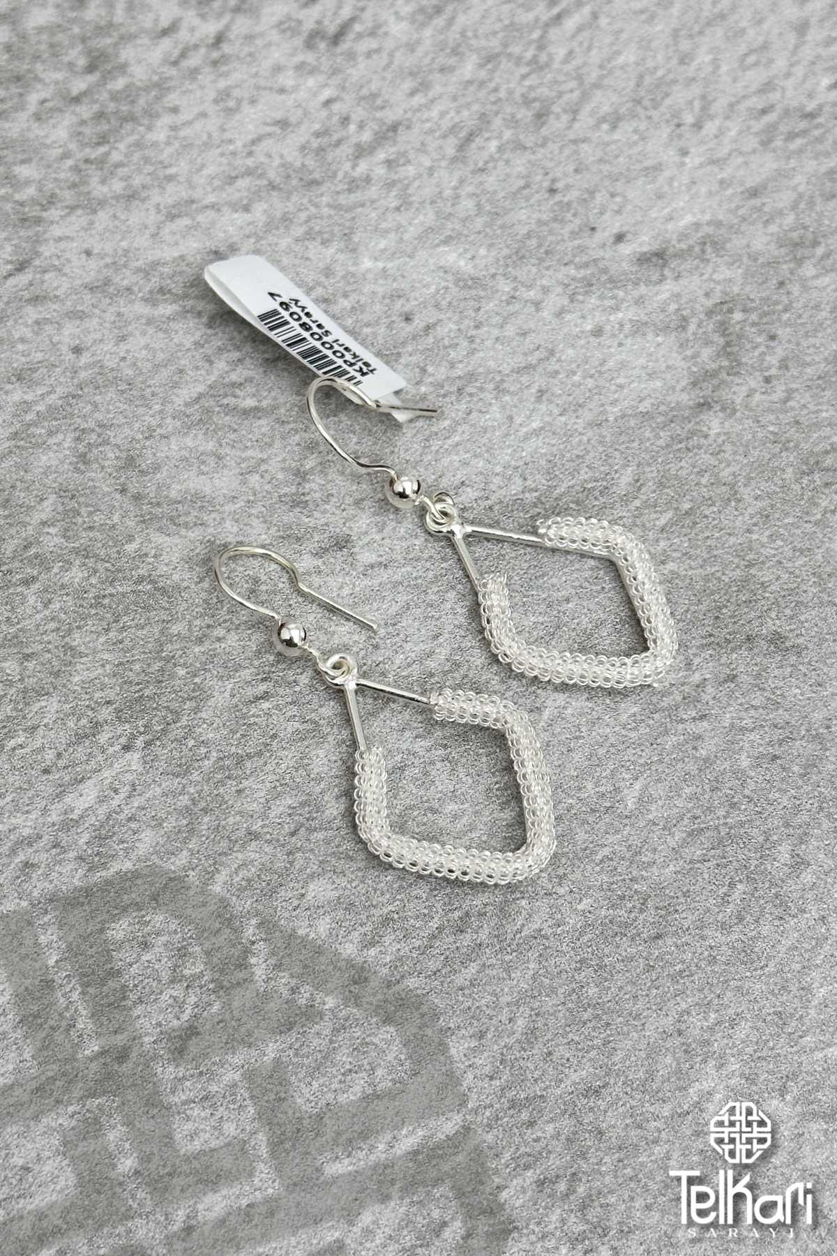 Sallantılı Telkari Gümüş Küpe