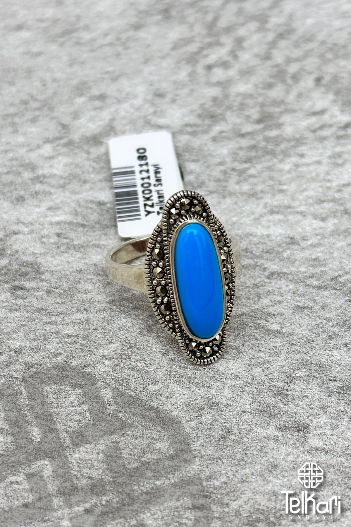 Firuze Taşlı Gümüş Yüzük