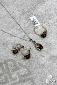 Özel Tasarım Renk Değiştiren Sultan Taşlı Gümüş Üçlü Set