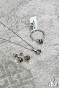 Tek Taş Model Renk Değiştiren Sultan Taşlı Gümüş Üçlü Set