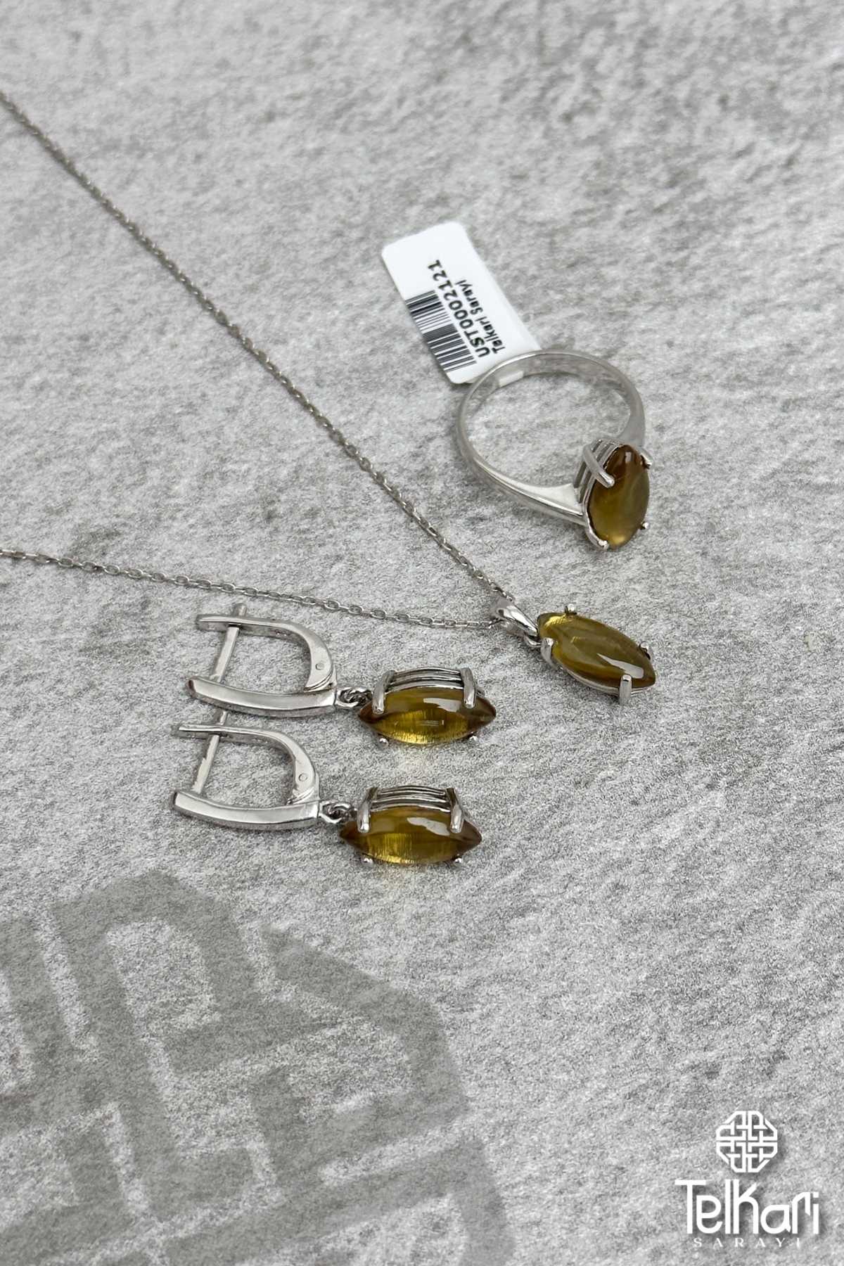 Mekik Model Renk Değiştiren Sultan Taşlı Gold Gümüş Üçlü Set