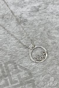 Tektaş Model Love Gümüş Kolye
